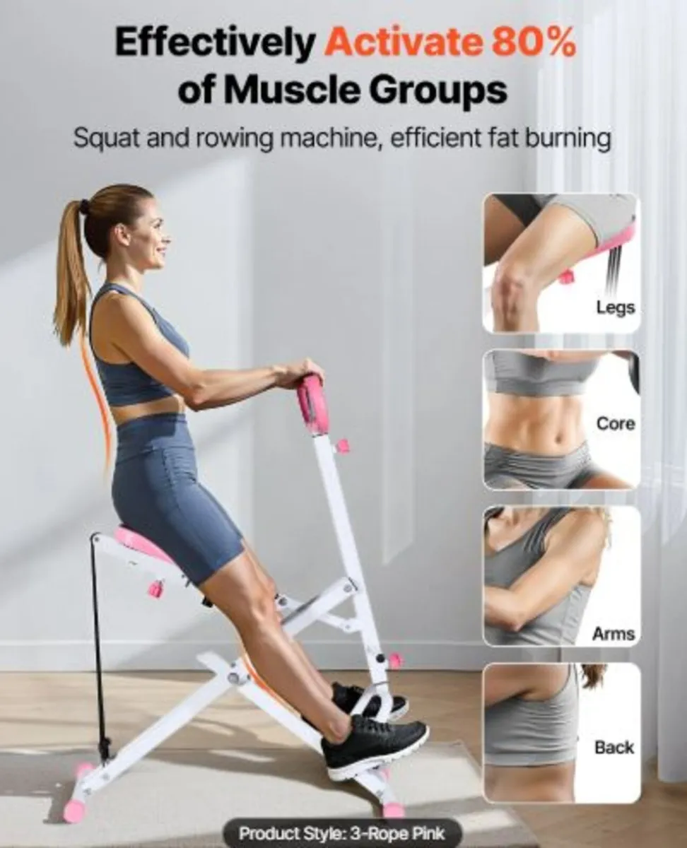 Squat Machine, Deep Squat Rowing Machine for Home, - Image 2