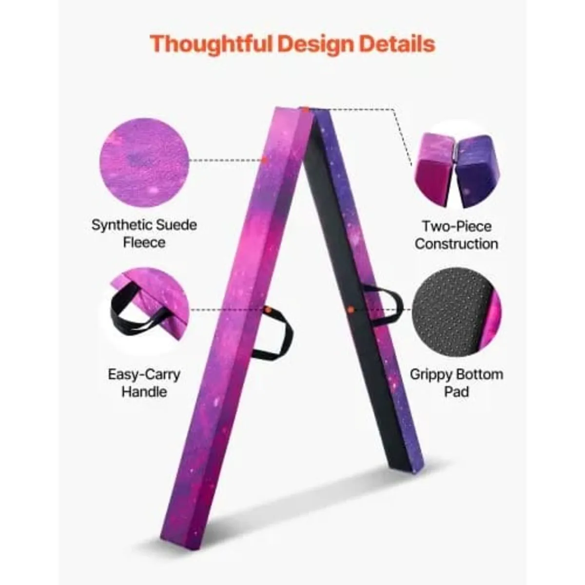 8FT Folding Balance Beam for Kids, 136.1KG Stable - Image 3
