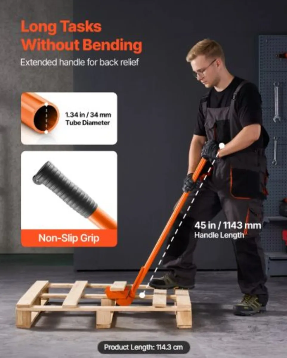 Pallet Buster Tool, 1 m Carbon Steel Handle Wreck - Image 3
