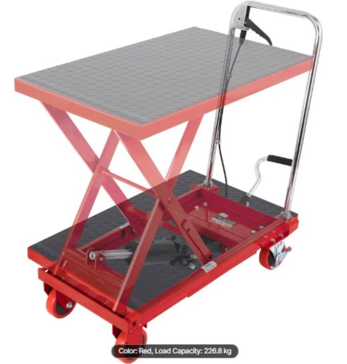 Hydraulic Lift Table Cart, 500lbs Capacity 28.5" - Image 1