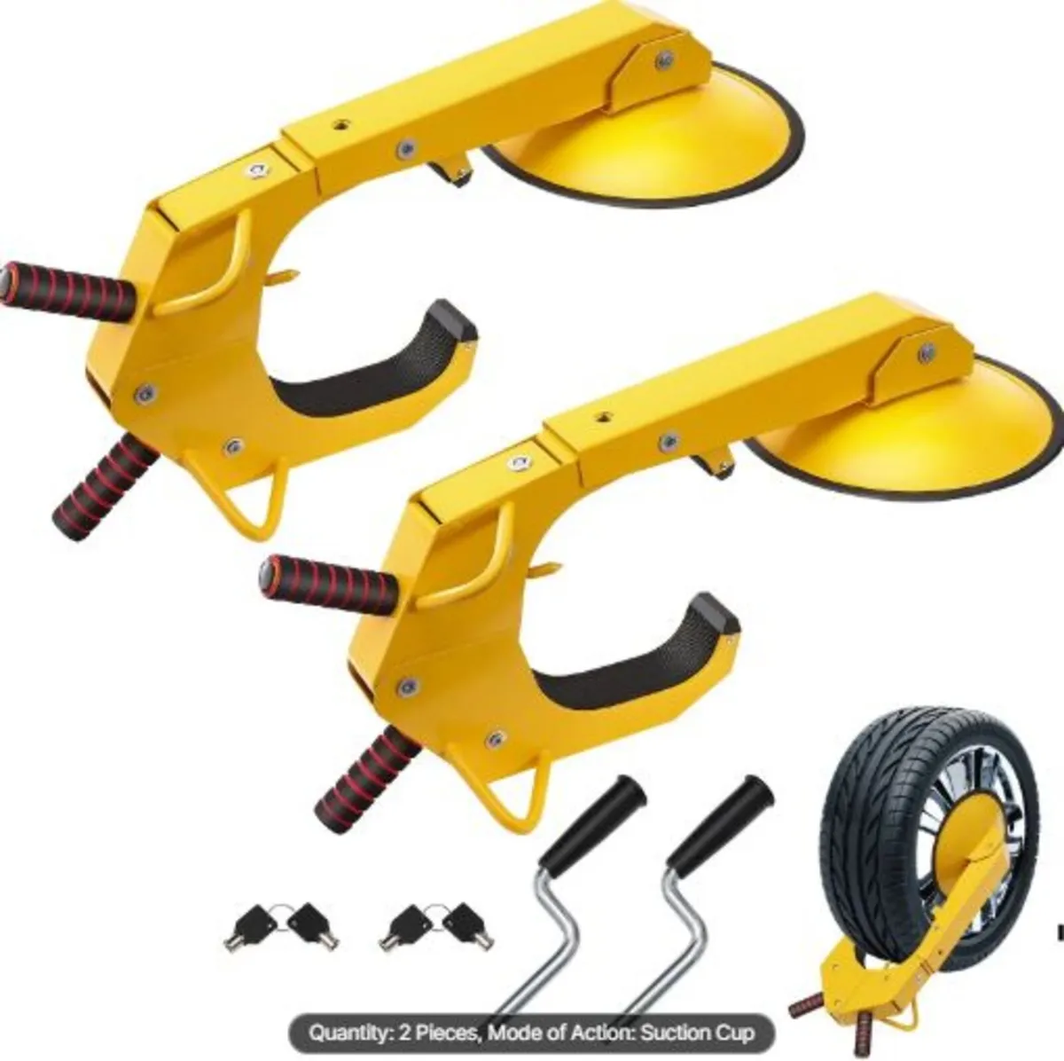 Wheel Lock Clamp, 2-Pack Trailer Wheel Lock, Heavy - Image 1