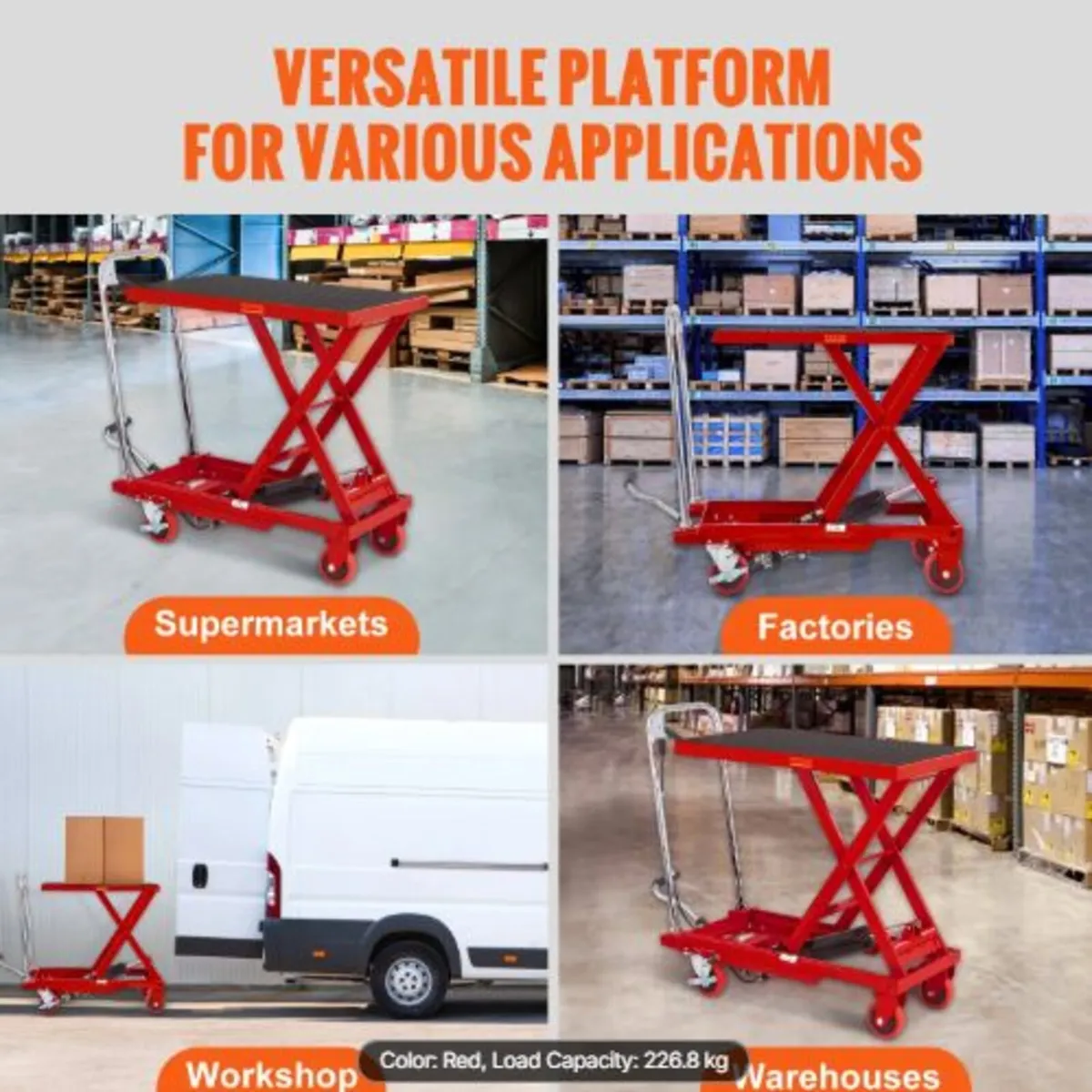 Hydraulic Lift Table Cart, 500lbs Capacity 28.5" - Image 4