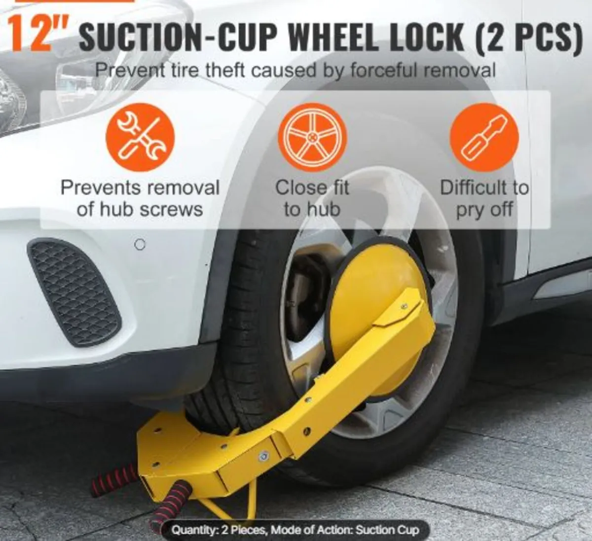 Wheel Lock Clamp, 2-Pack Trailer Wheel Lock, Heavy - Image 2