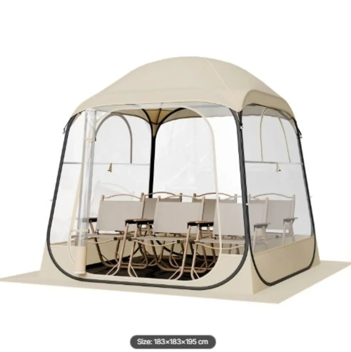 Pop up Sports Tent, 1.83x1.83 m Clear Bubble Tent - Image 1