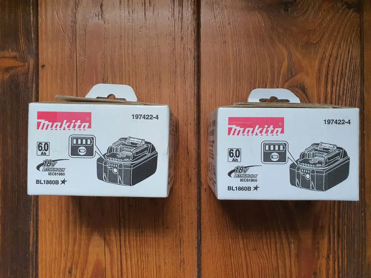 Two Genuine 18V Makita 6Ah Batteries - Image 1