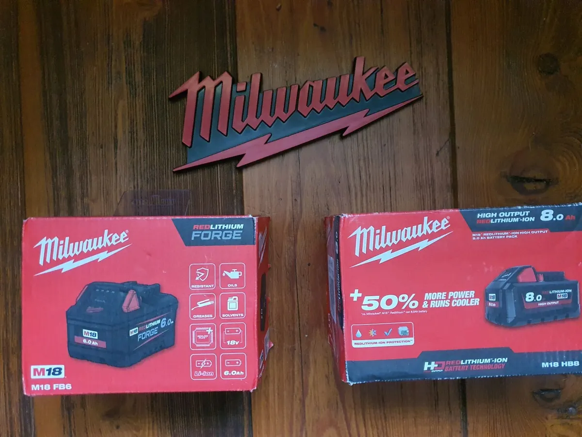 Milwaukee 6Ah Forge & 8Ah High Output Battery - Image 1