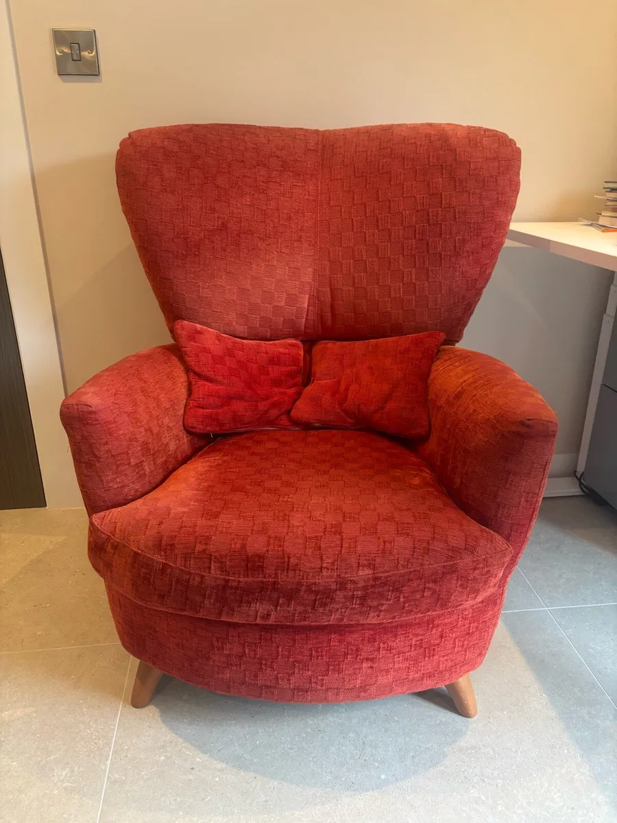Two Fama make high back armchairs - Image 1