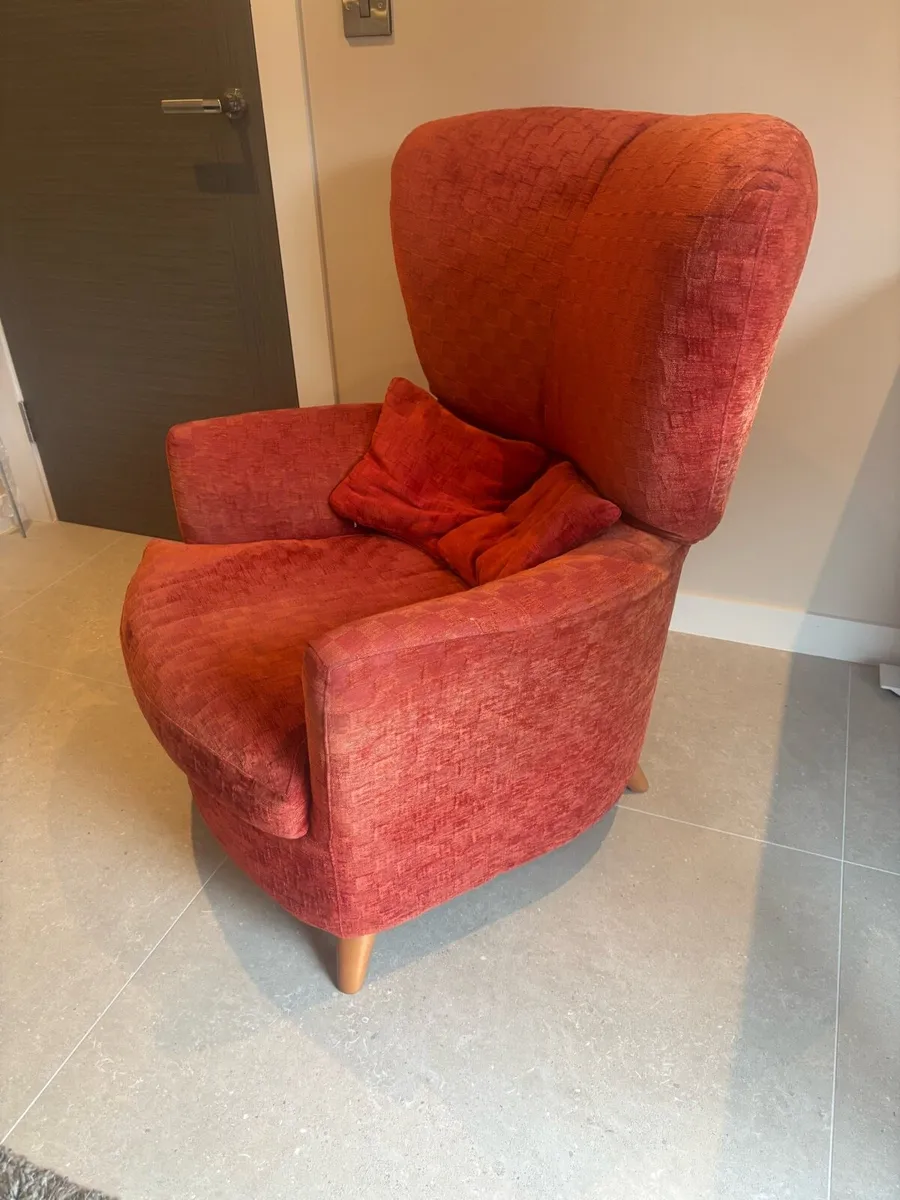 Two Fama make high back armchairs - Image 4