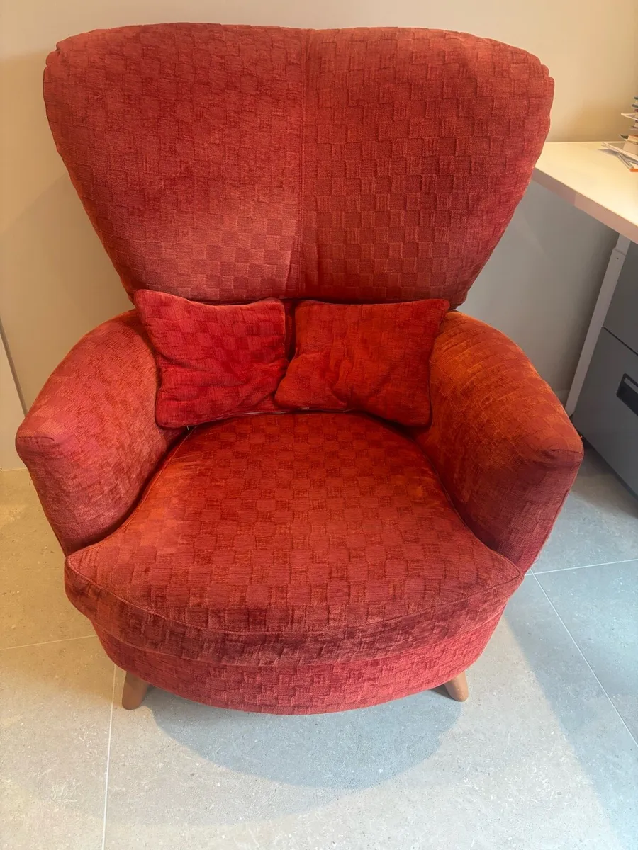 Two Fama make high back armchairs - Image 2