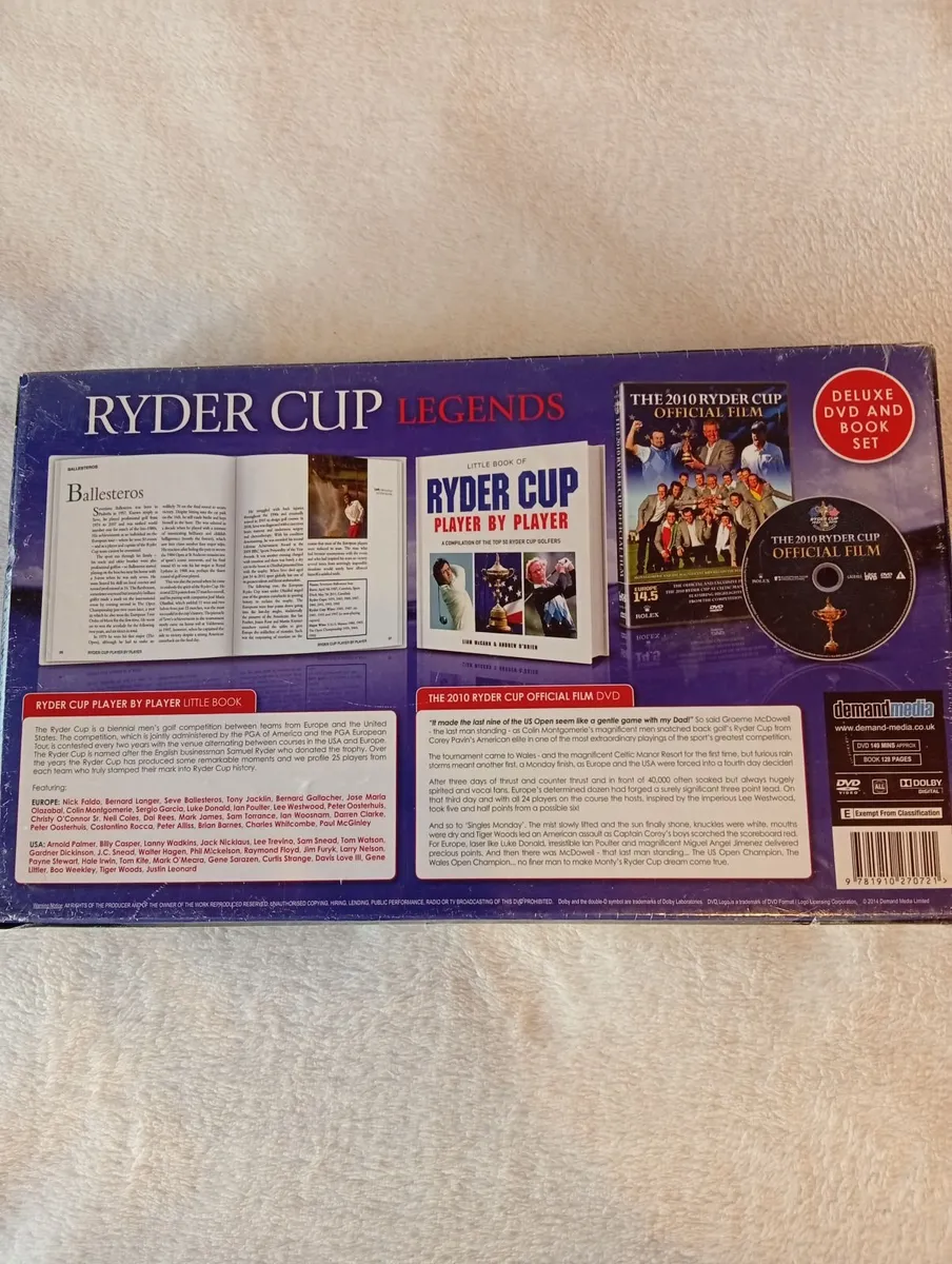 Ryder cup legends dvd&book set new and sealed - Image 2