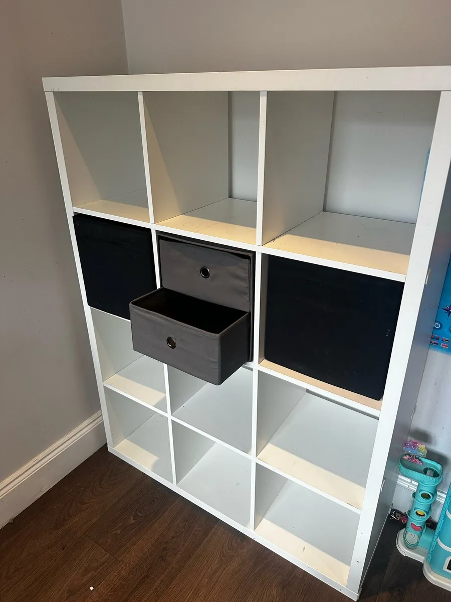 IKEA KALLAX Shelving Unit + Storage Boxes - Image 2