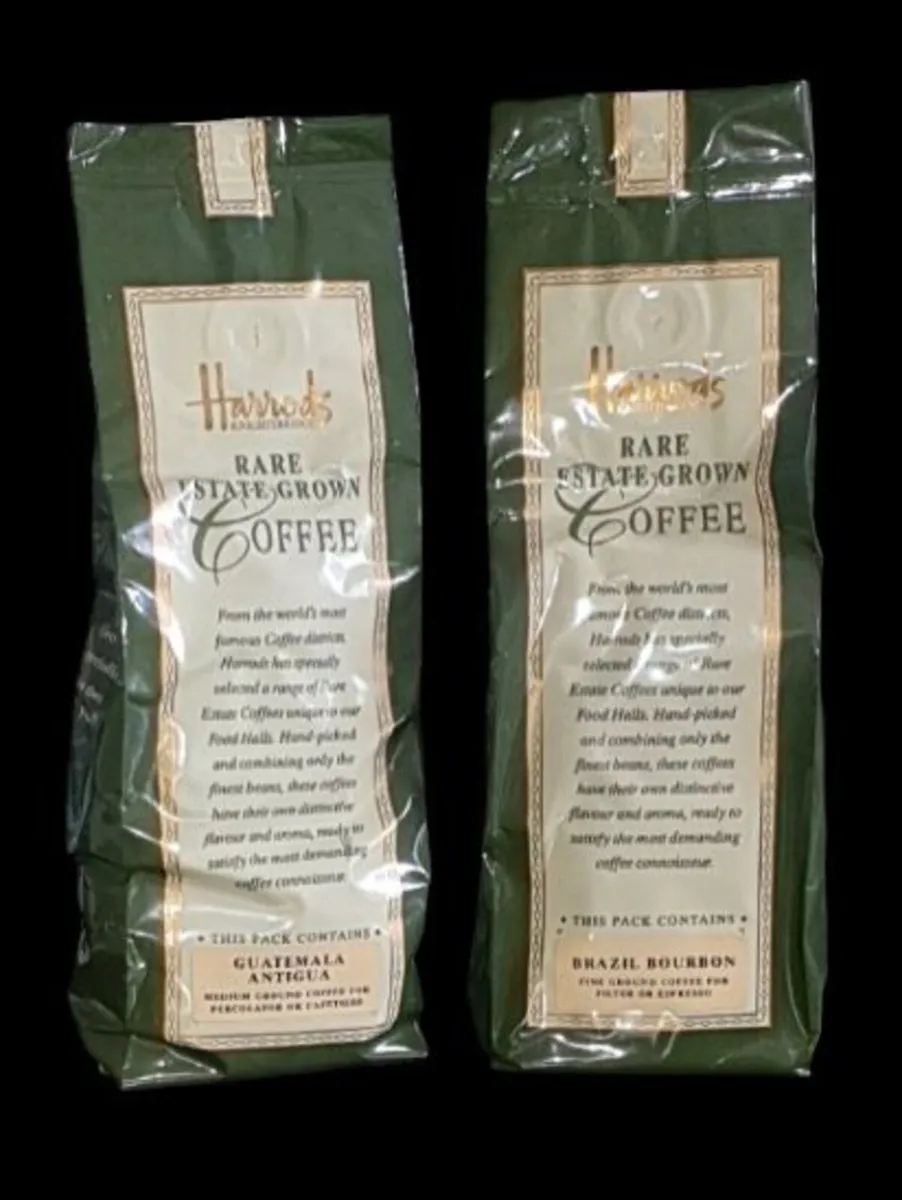 Vintage Harrods Knightsbridge Coffee Bags–Unopened - Image 1