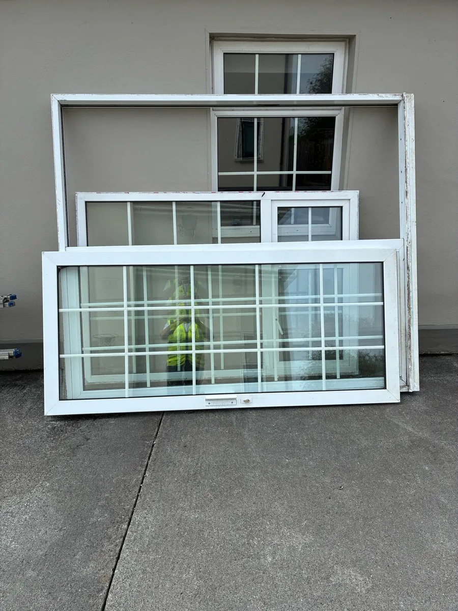Patio door and a selection of white PVC windows - Image 2