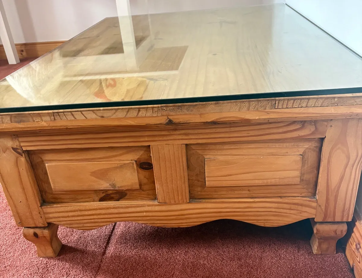 Rustic Pine Coffee Table - Image 1