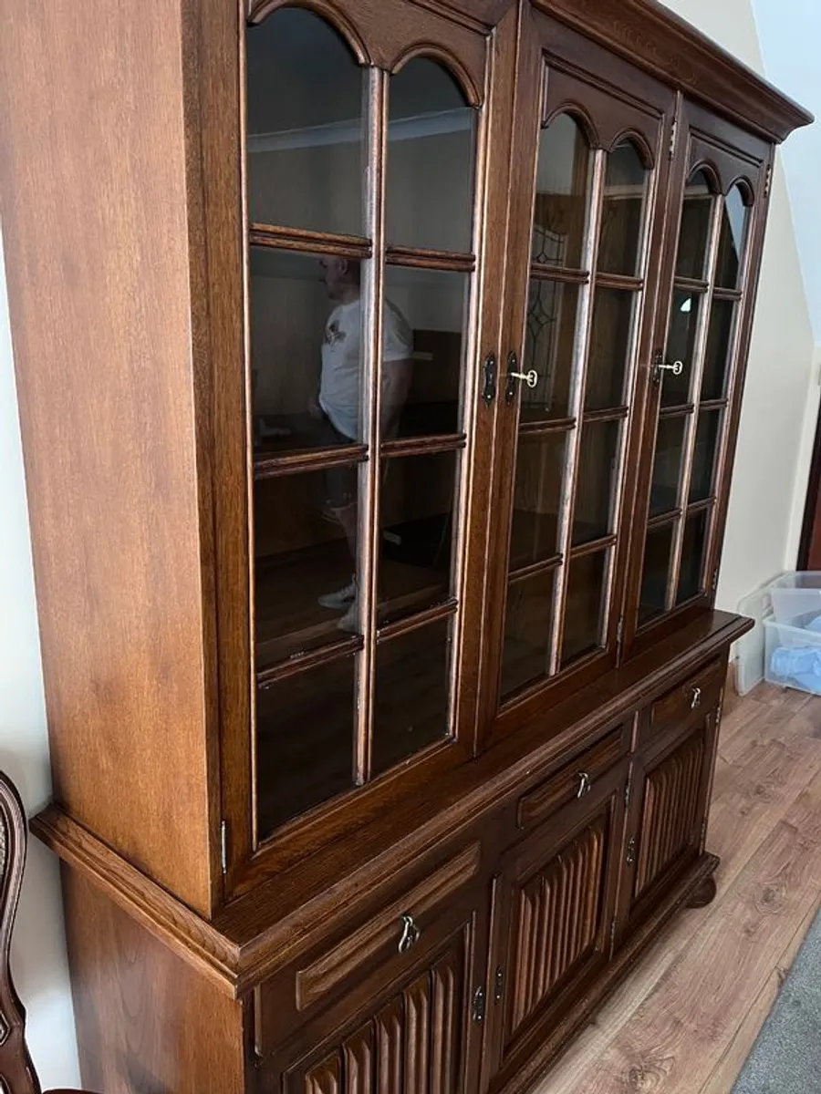 Large Solid Wood Display Cabinet - Image 1