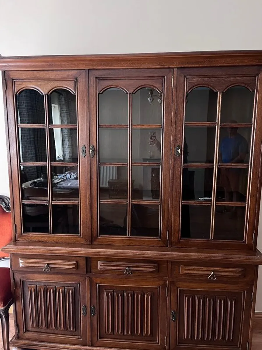 Large Solid Wood Display Cabinet - Image 2