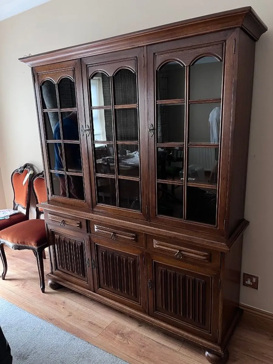 Large Solid Wood Display Cabinet - Image 3