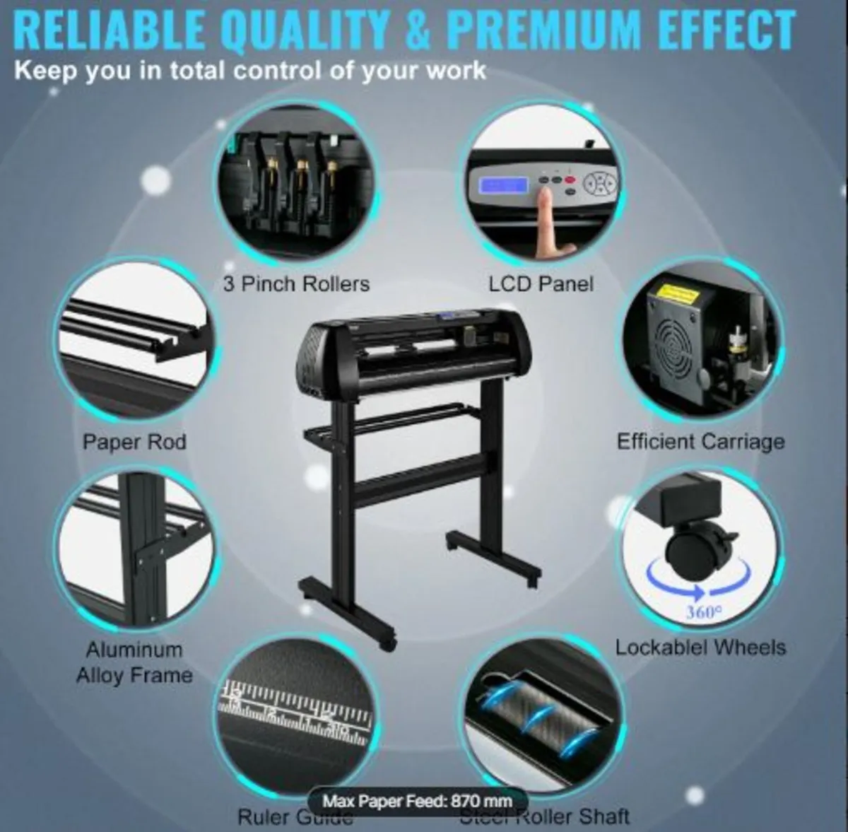 Vinyl Cutter Machine, 34inch Cutting Plotter, - Image 3