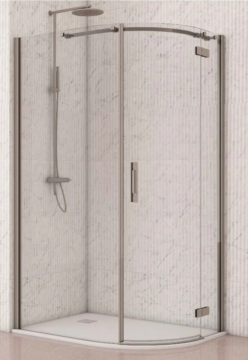 Brushed Nickel 1200 x 900 shower enclosure - Image 1