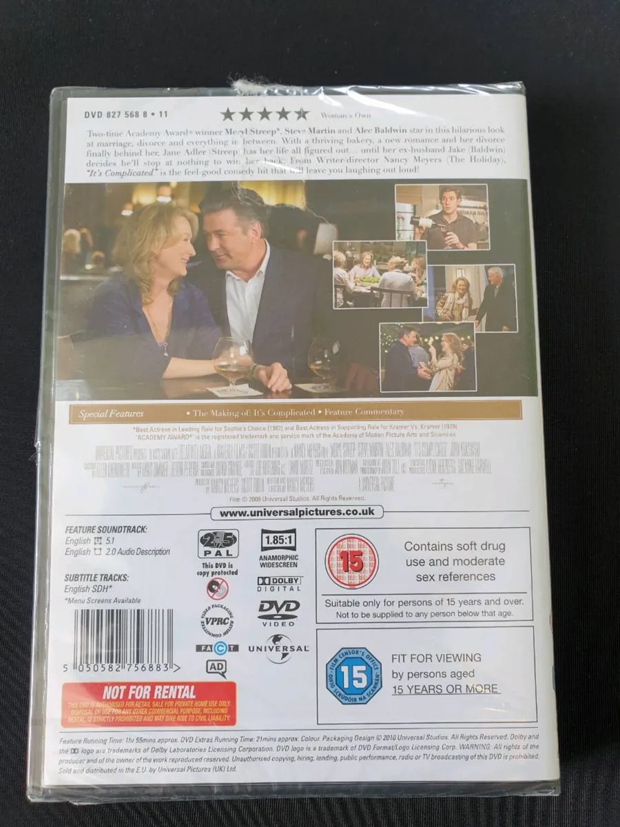 It's Complicated DVD Nancy Meyers Meryl Streep - Image 2