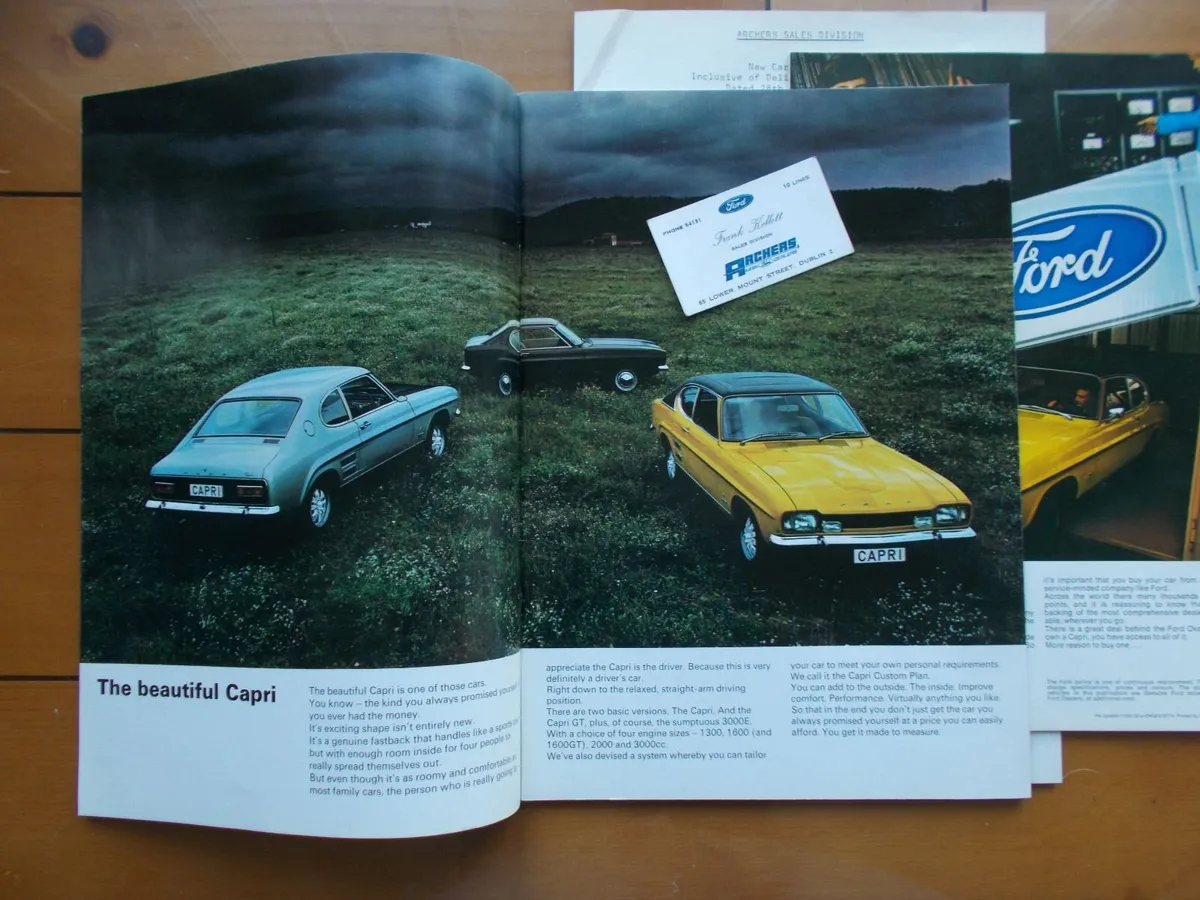 1970's Ford Capri Brochures & Price Lists - Image 4