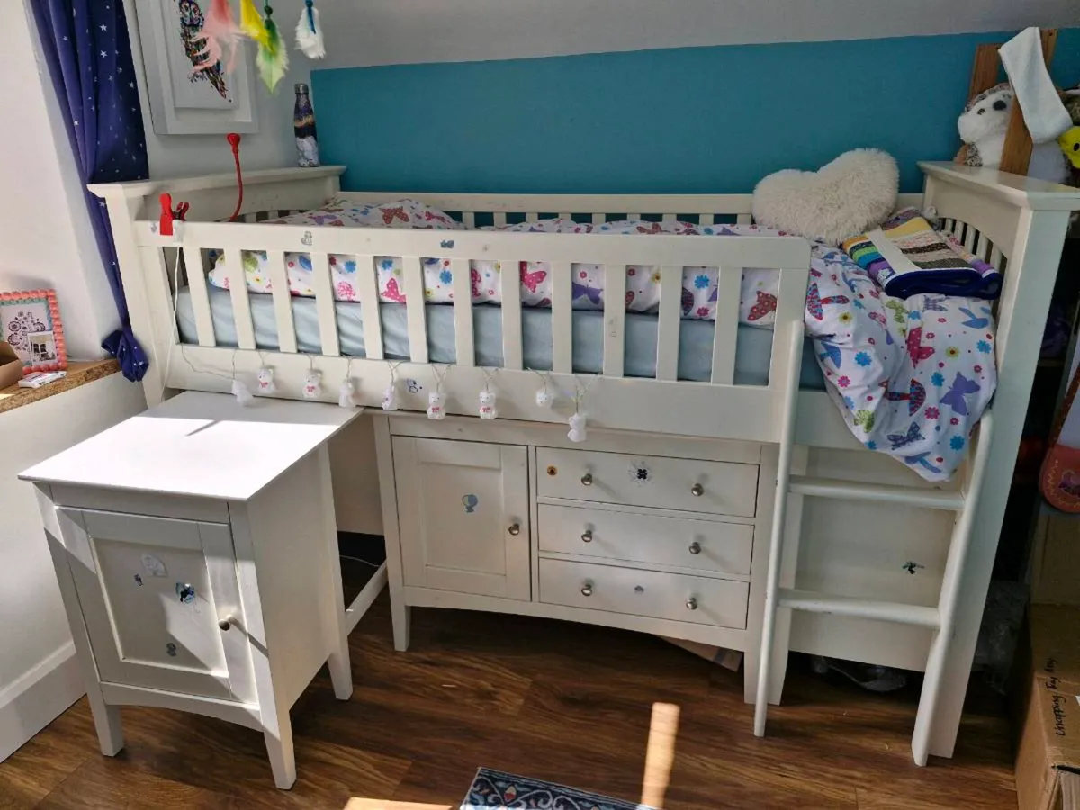 Laura Ashley Mid Sleeper bed with storage - Image 2