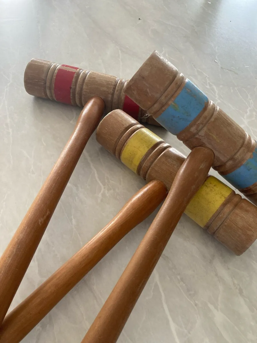 Old Croquet sticks - Image 1