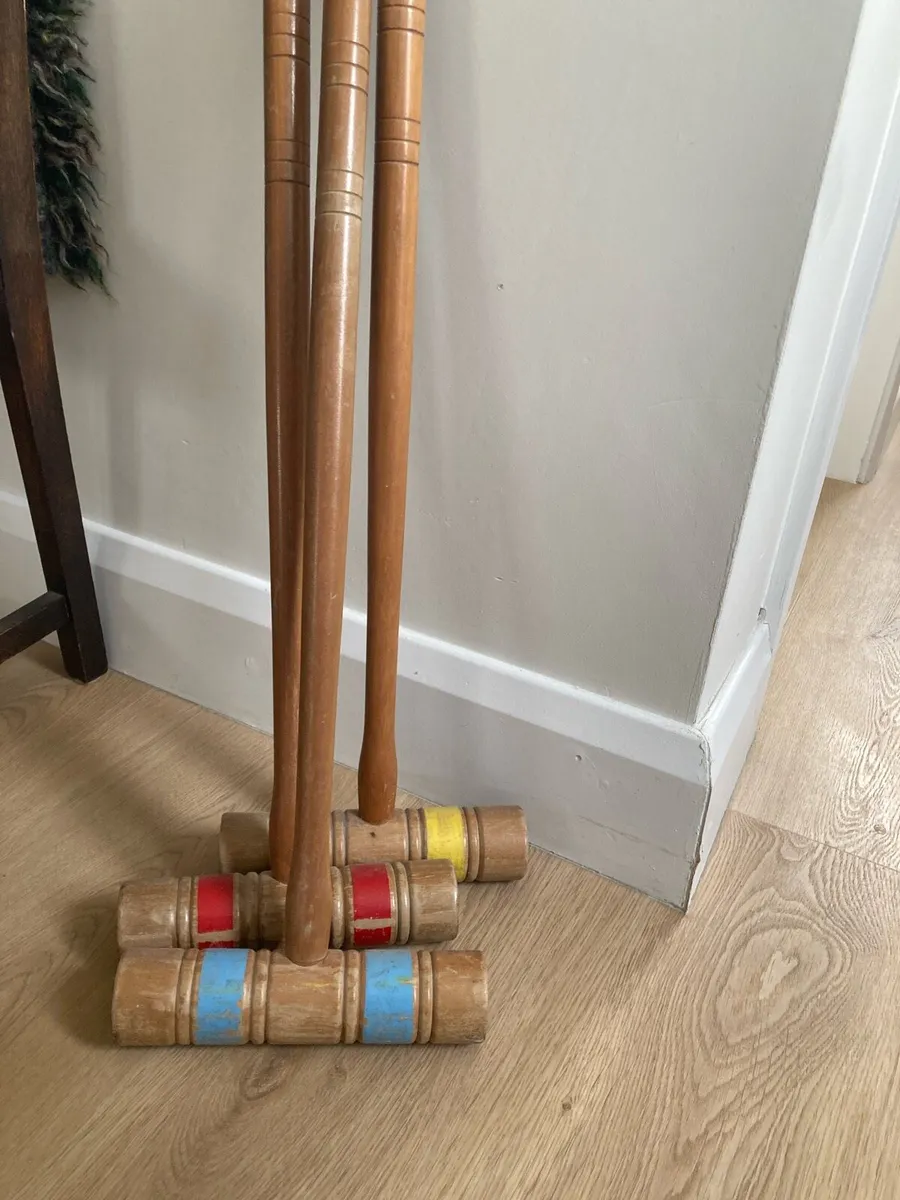 Old Croquet sticks - Image 2