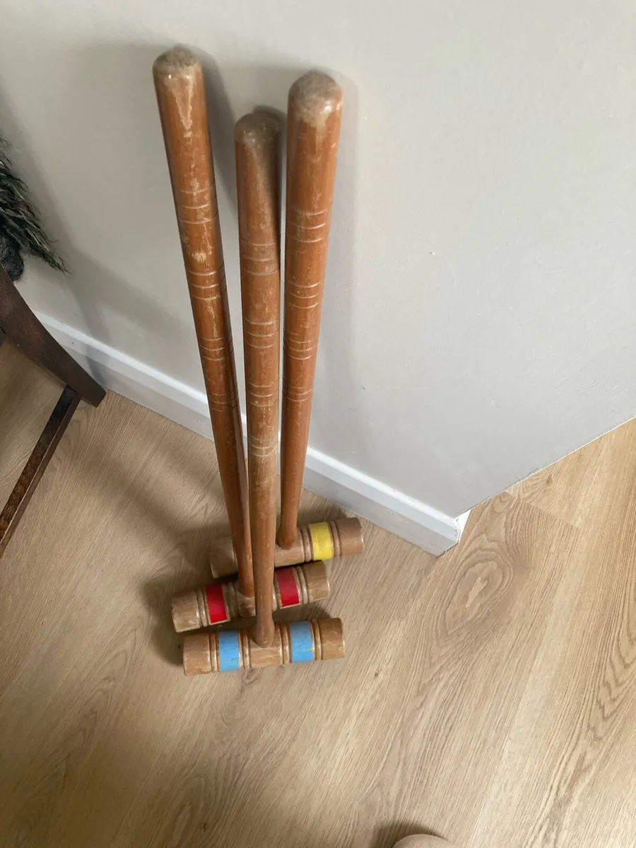 Old Croquet sticks - Image 3