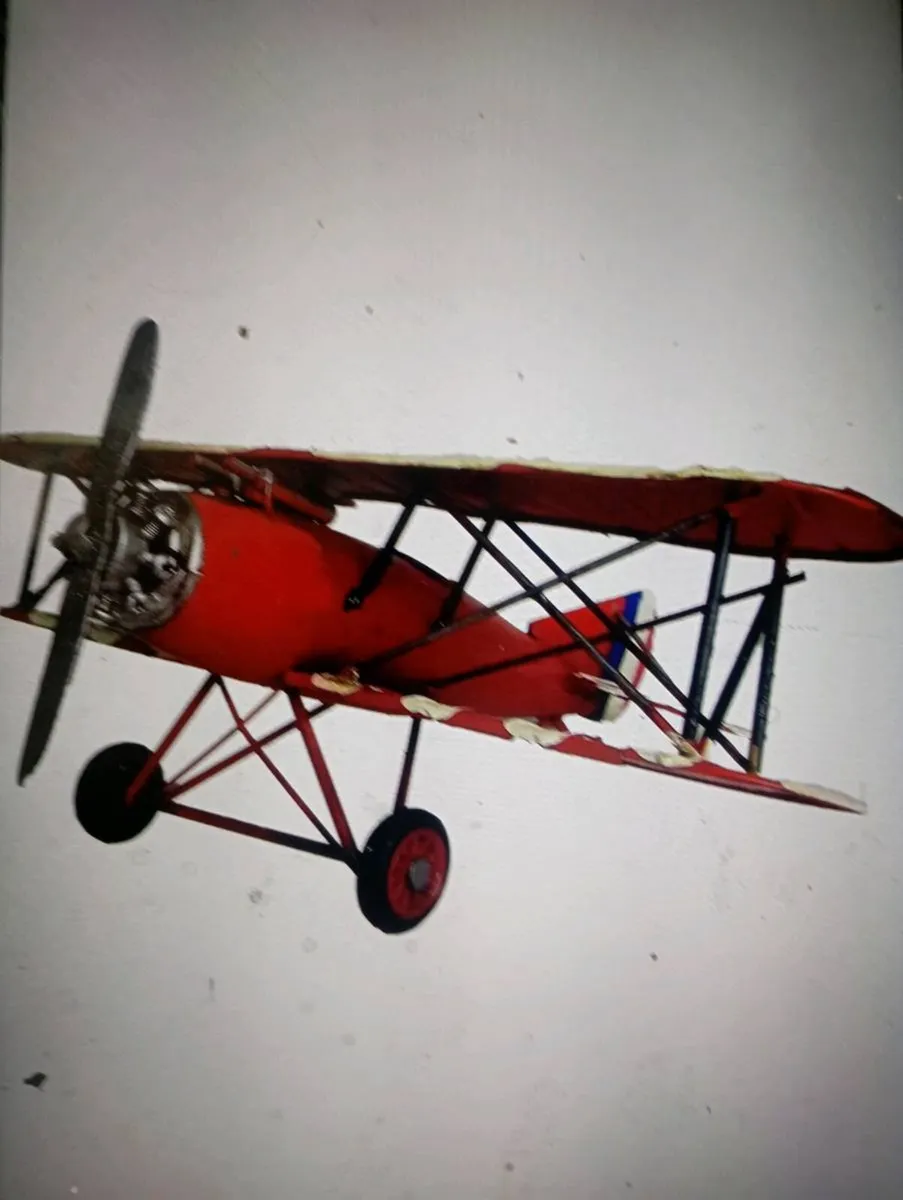 VINTAGE ORRNAMENTAL WW1 -DIPLANE AIRCRAFT . - Image 3