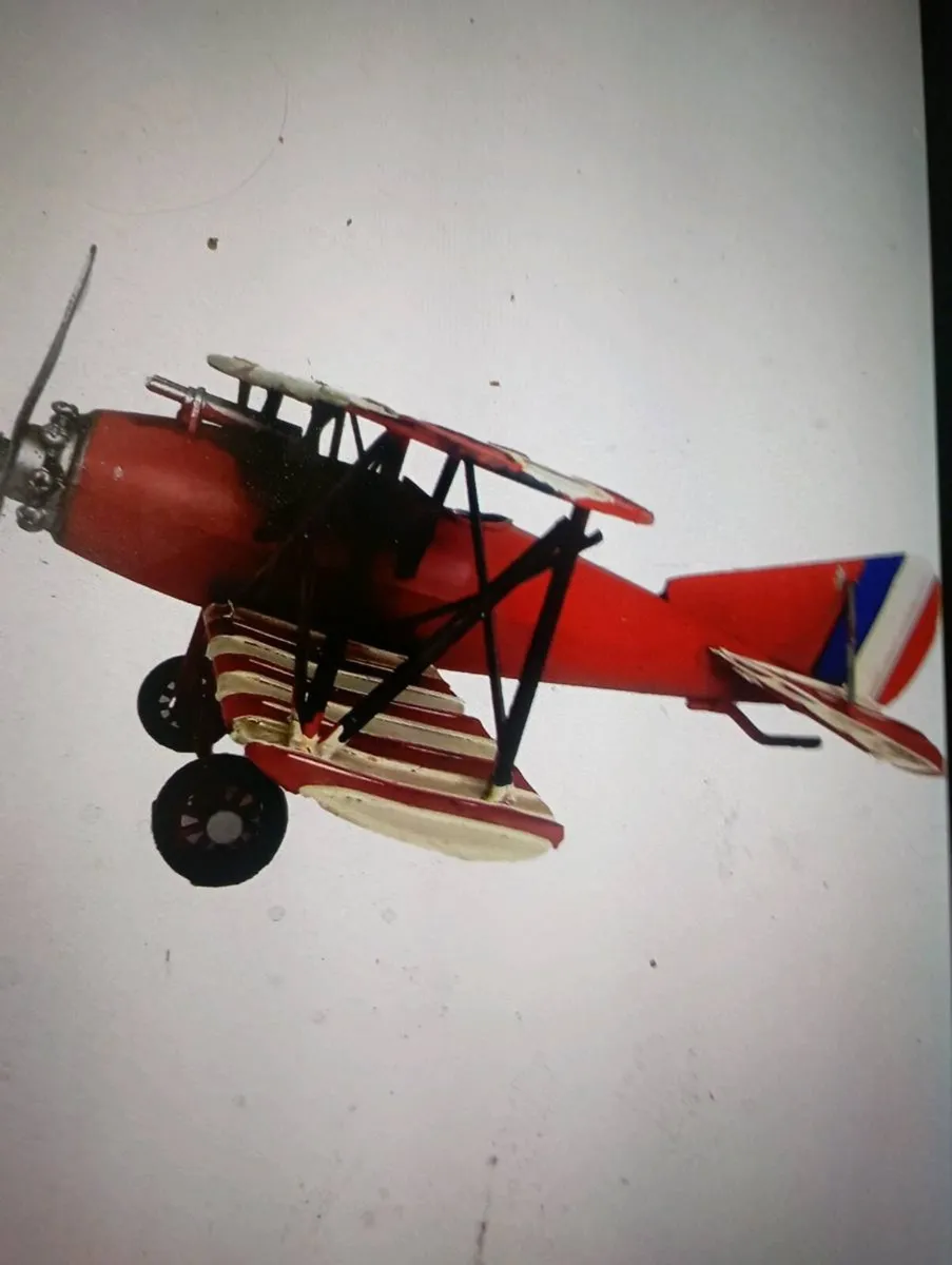 VINTAGE ORRNAMENTAL WW1 -DIPLANE AIRCRAFT . - Image 4