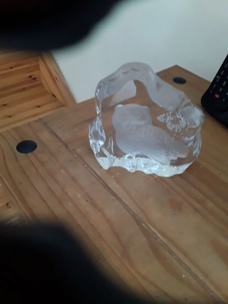 Beautiful glass paper weight shaped as owl - Image 2