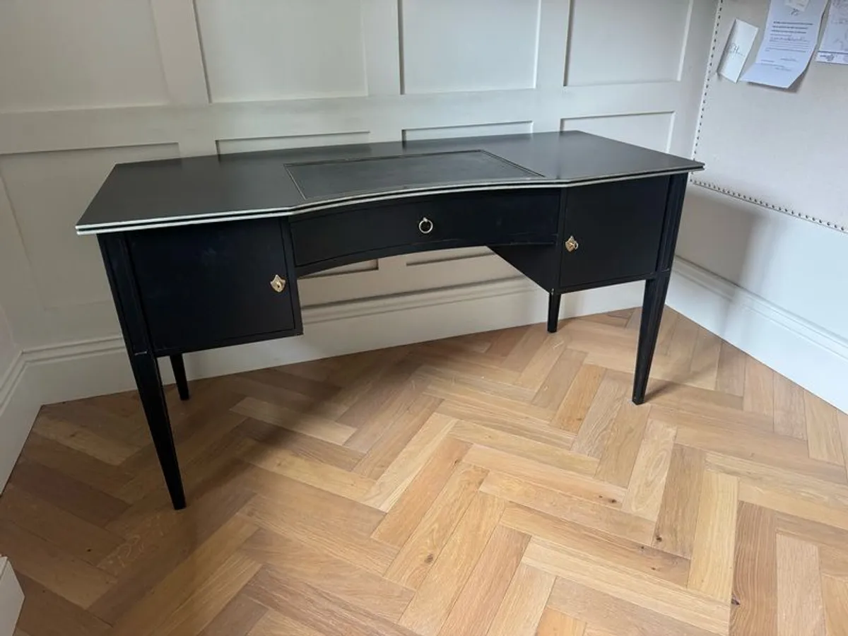 Beautiful Desk with Leather Inlay - Image 2