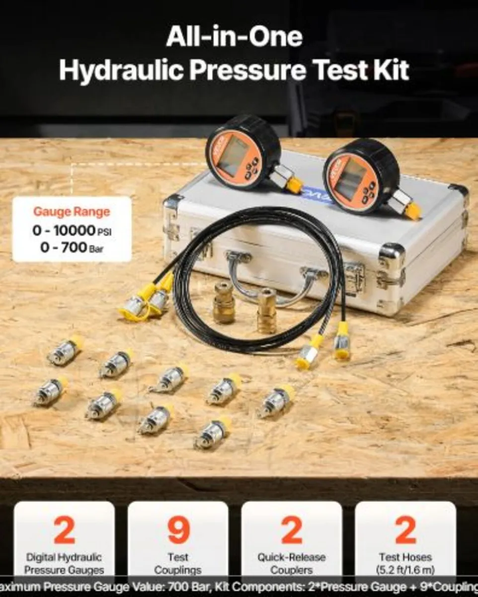Digital Hydraulic Pressure Test Coupling Kit, 700 - Image 2