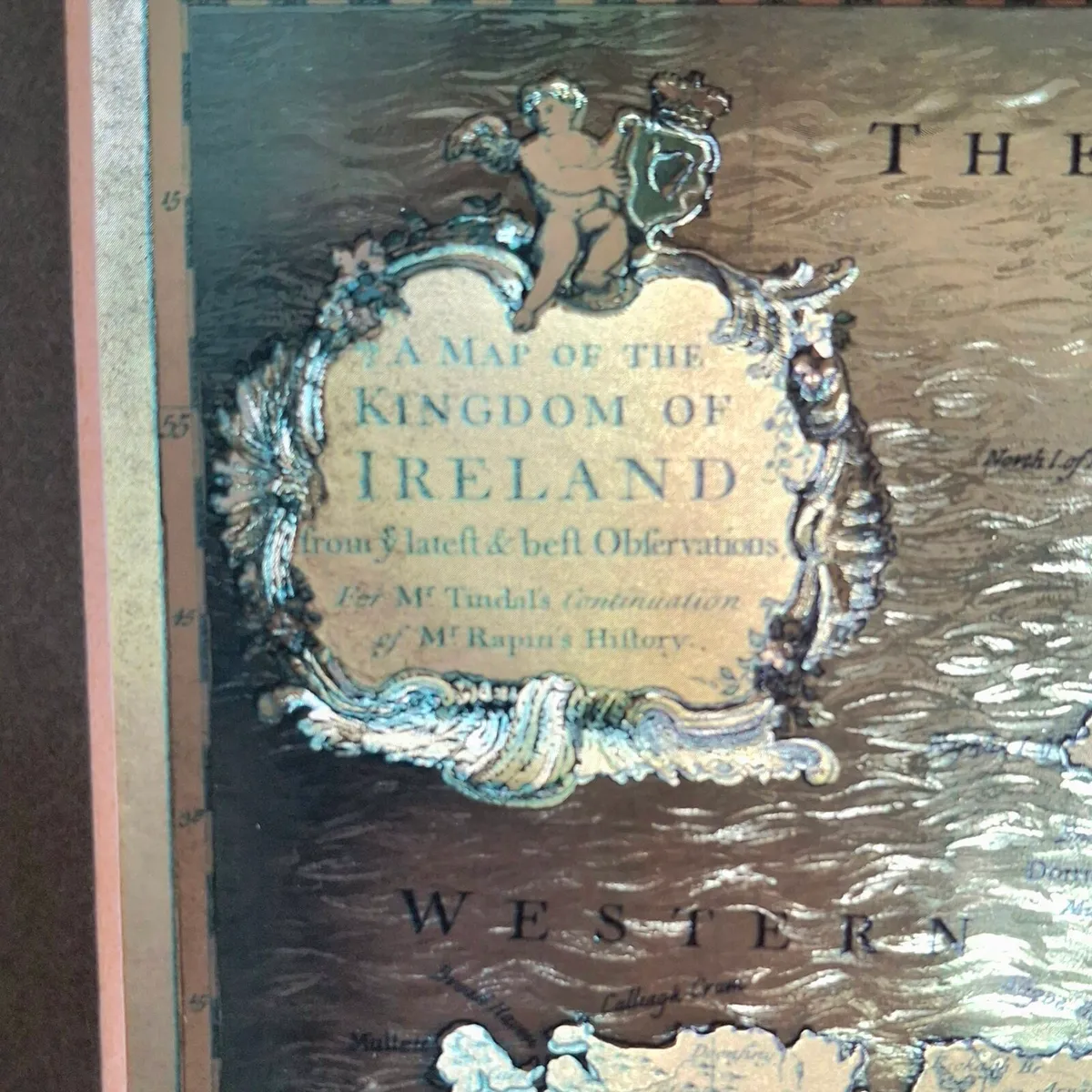 Map of the 'Kingdom of Ireland' In Natural Slate - Image 2