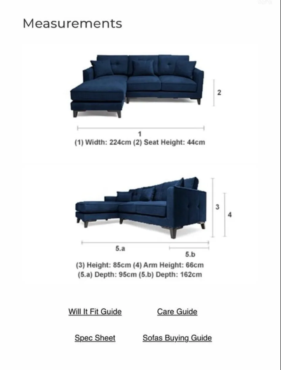EZ Living Sofas x 2 plus footstool - Image 3