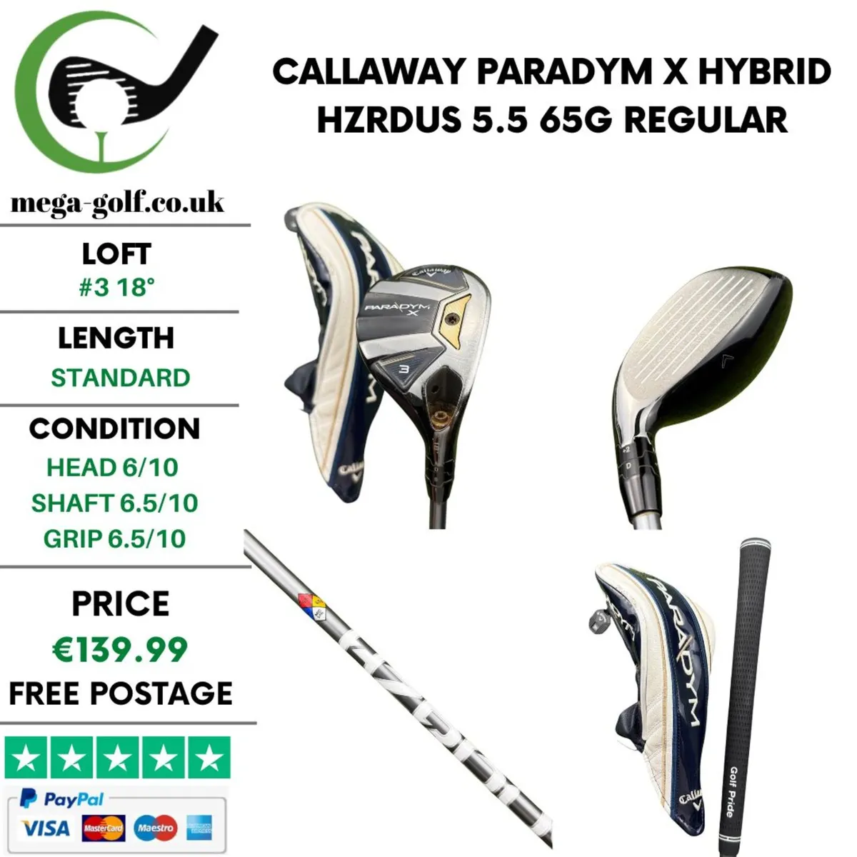 Callaway Paradym X Hybrid / #3 18° / Regular - Image 1