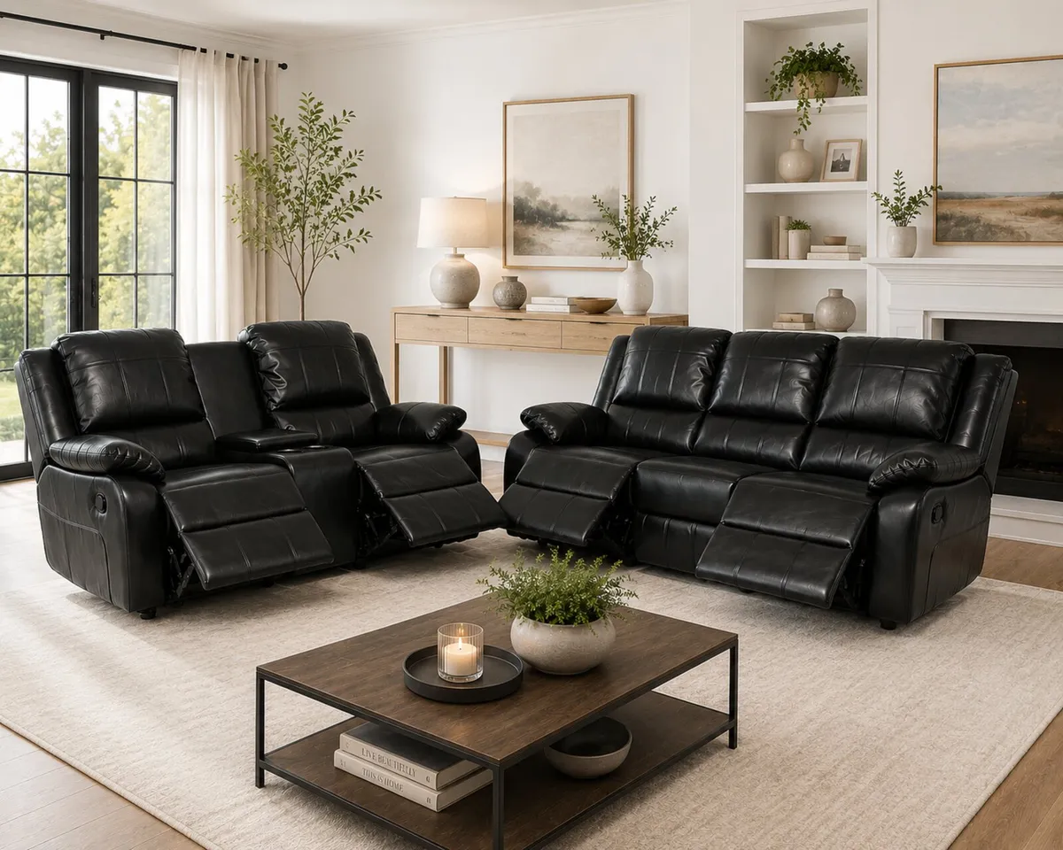 New Leather Recliners Free Delivery - Image 3