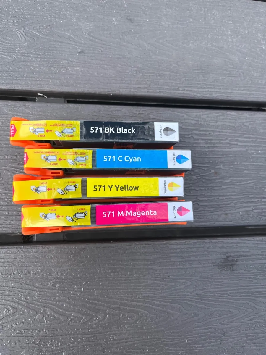 Set of  Canon 571 Colour Ink Cartridges