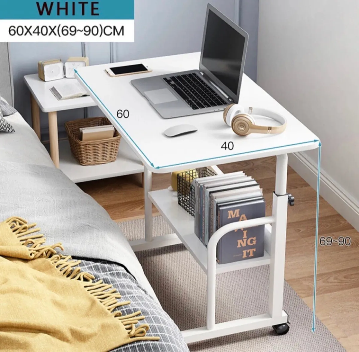 Overbed Height Adjustable Desk Table NEW - Image 2