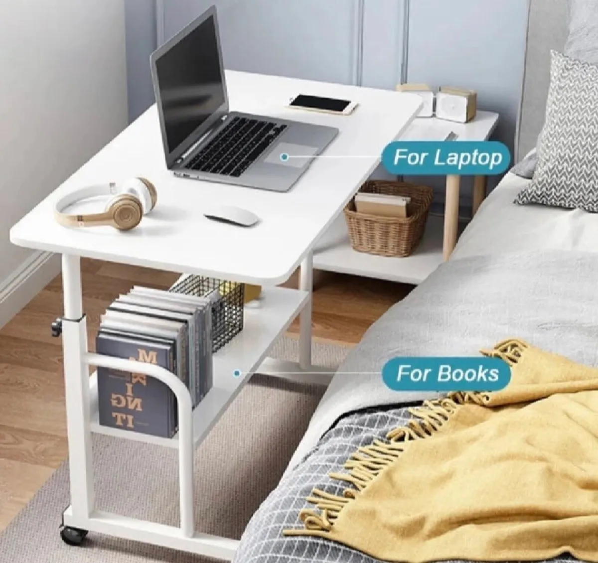 Overbed Height Adjustable Desk Table NEW - Image 3