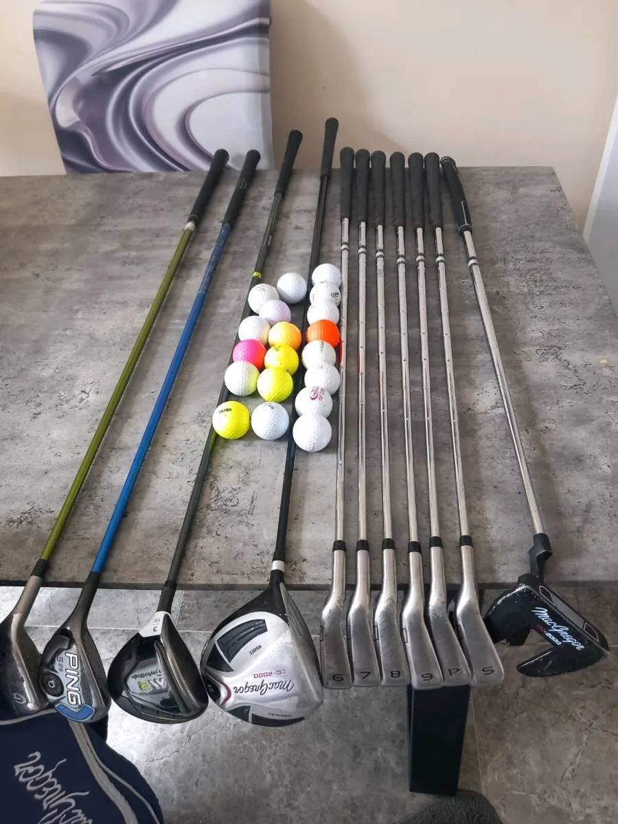 Golf bag and clubs and golf balls. - Image 2