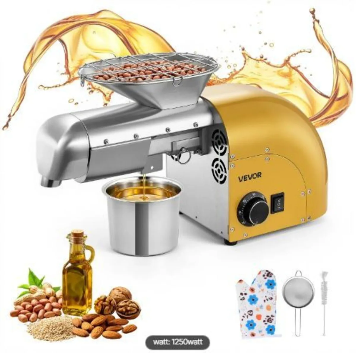 Oil Press Machine, 5KG/H Capacity, 1250W - Image 1