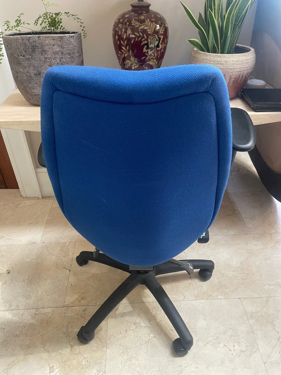 As New - Beautiful Blue Office -Study Swivel Chair - Image 2