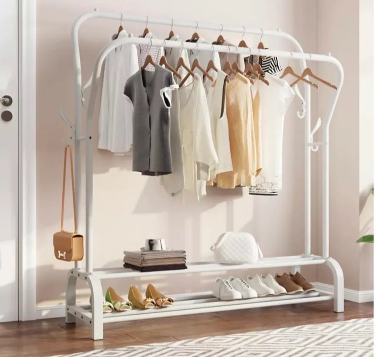 New Double Clothes Rail and Shelves - Image 4