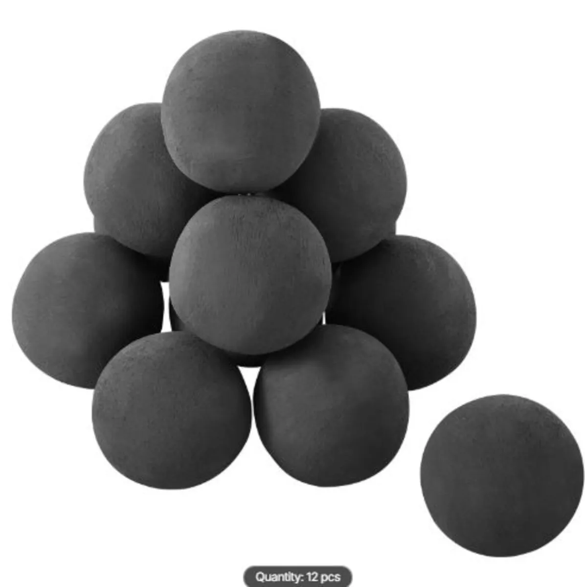 Ceramic Fire Balls, 100 mm 12 Pcs Round Fire Stone - Image 1