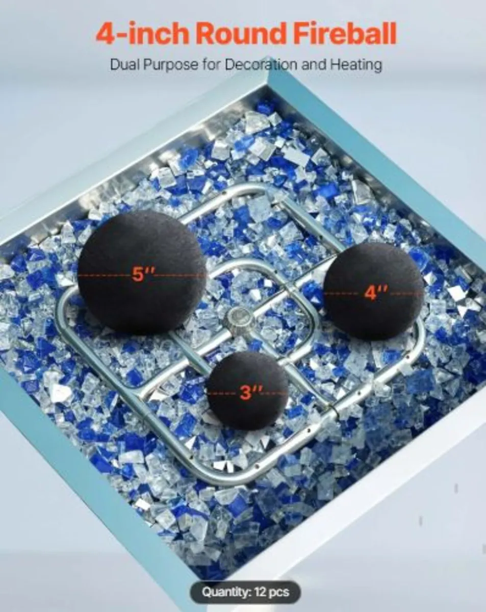 Ceramic Fire Balls, 100 mm 12 Pcs Round Fire Stone - Image 2