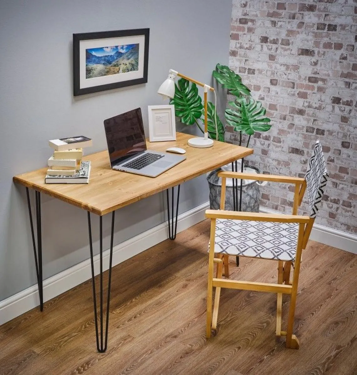 Rowlands Industrial Desk - Wooden desk FREE! - Image 1