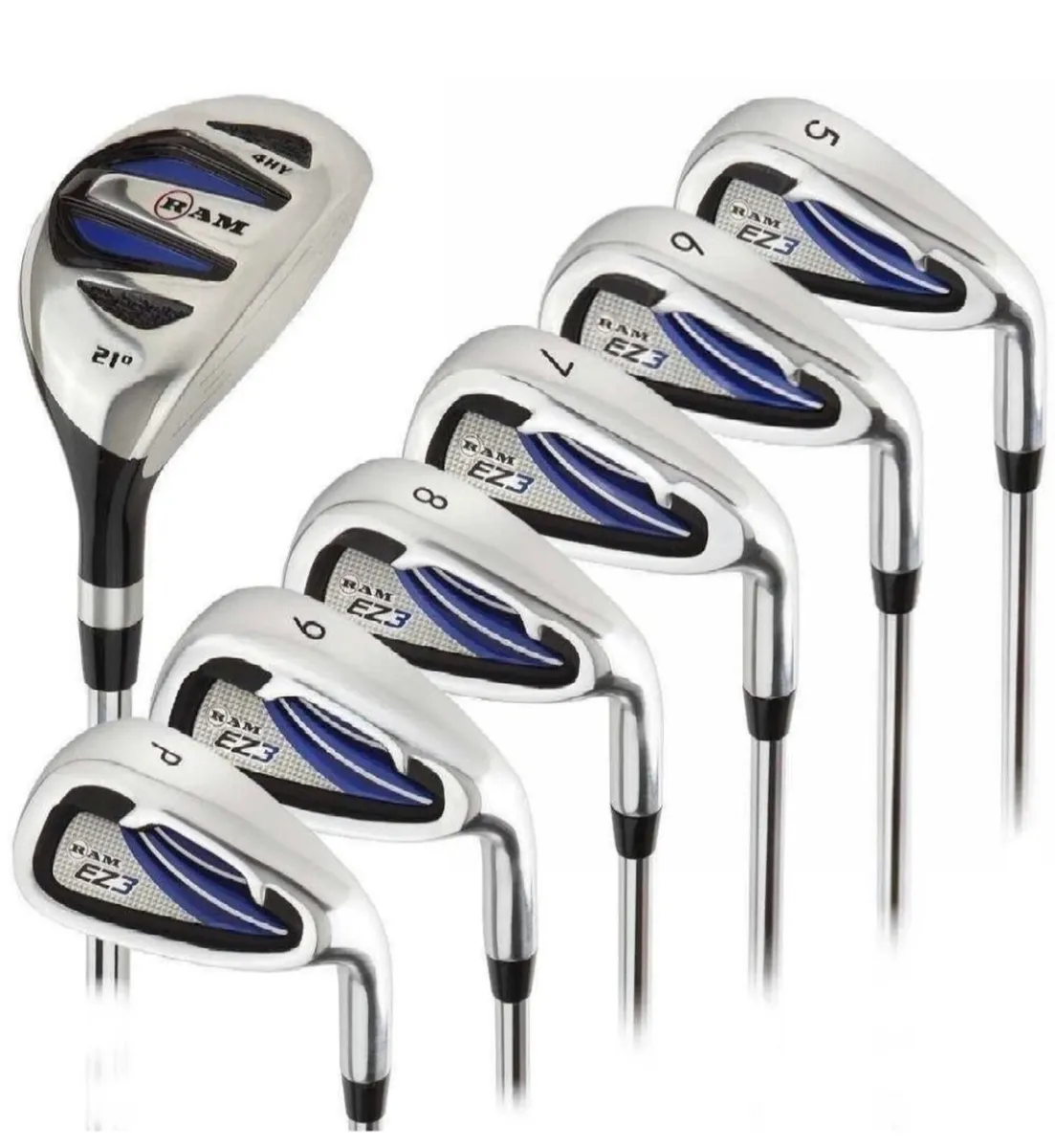 Mens Ram Golf Clubs EZ3 Irons Set 5-PW & Hybrid - Image 1