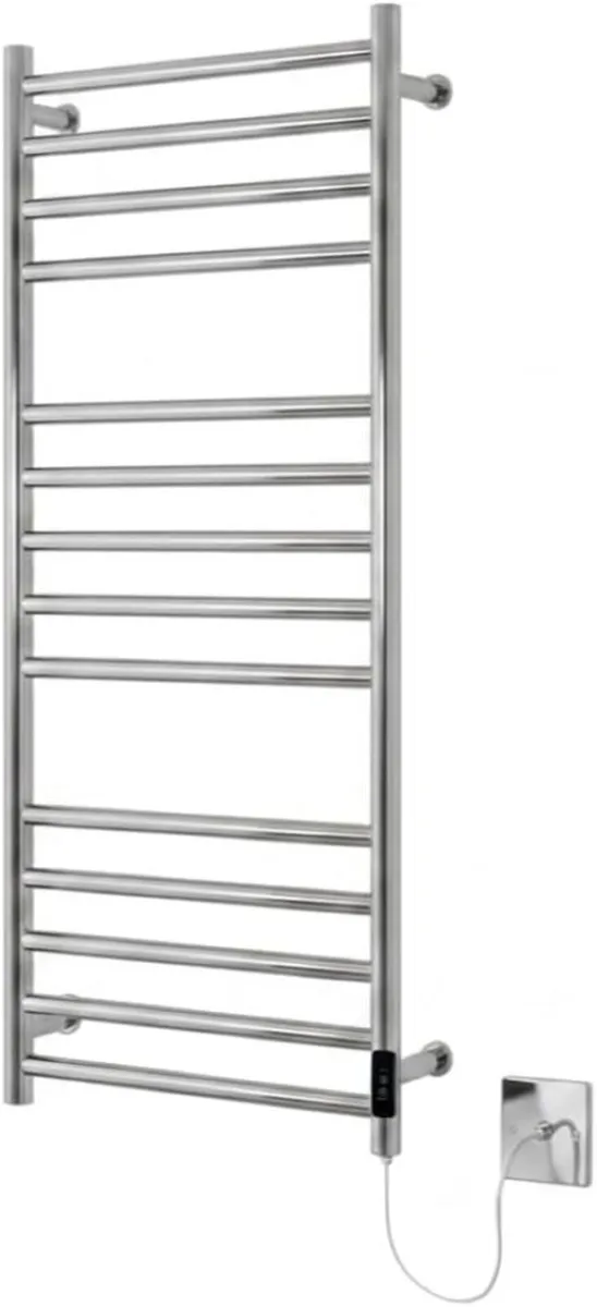 Siena Stainless Steel Electric Heated Towel Rail - Image 1